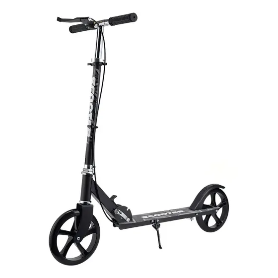 Scooter Monopatin Plegable Metalico 2 Ruedas Compacto Negro