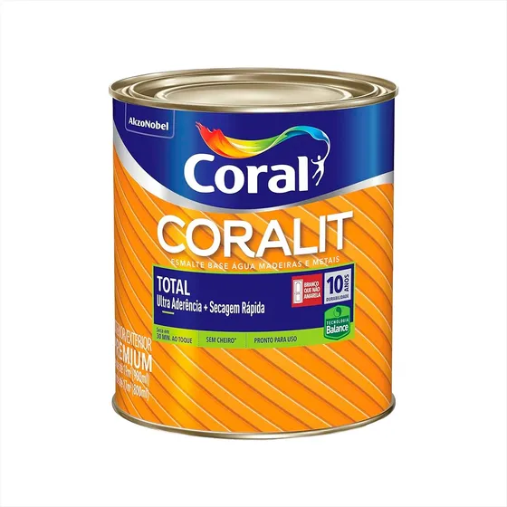 Tinta Coralit Total Para Madeiras E Metais 900ml Base Agua