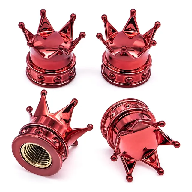 4 Tapones De Válvula De Corona Universal Para Autos Y Motos