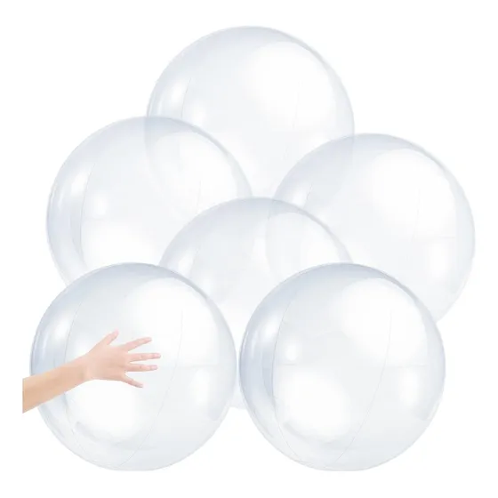 6 Piezas Pelota Transparente Inflable Pelotas De Playa