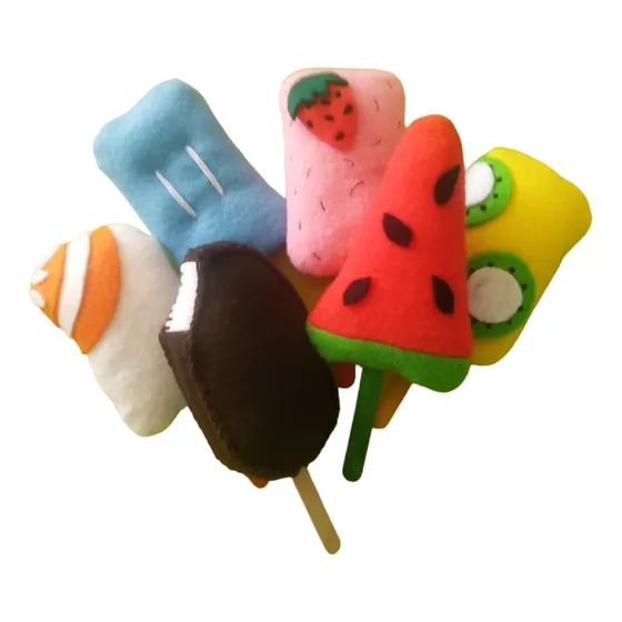 Helados De Tela Para Jugar X6 Unidades Comiditas Para Jugar