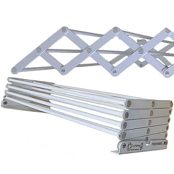 Tender Extensible Pared Reforzado 45cm De Ancho 10 Varillas Color Blanco