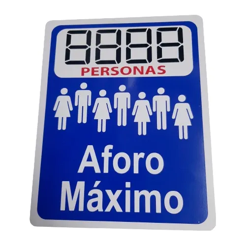 Letrero Aforo Máximo Cartel Obligatorio Locales Capacidad