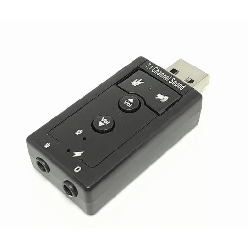 Tarjeta De Sonido  Externa Usb 7.1  Con Control De Volumen