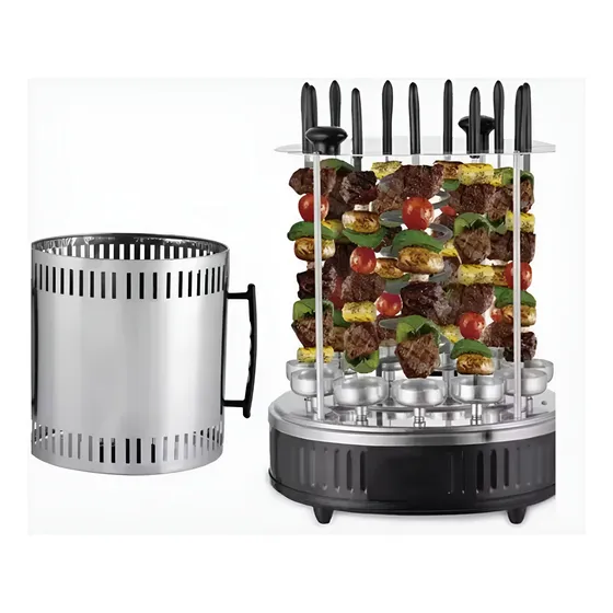 Maquina De Brochet Giratoria 11 Pinchos Brochetas Acero Inox