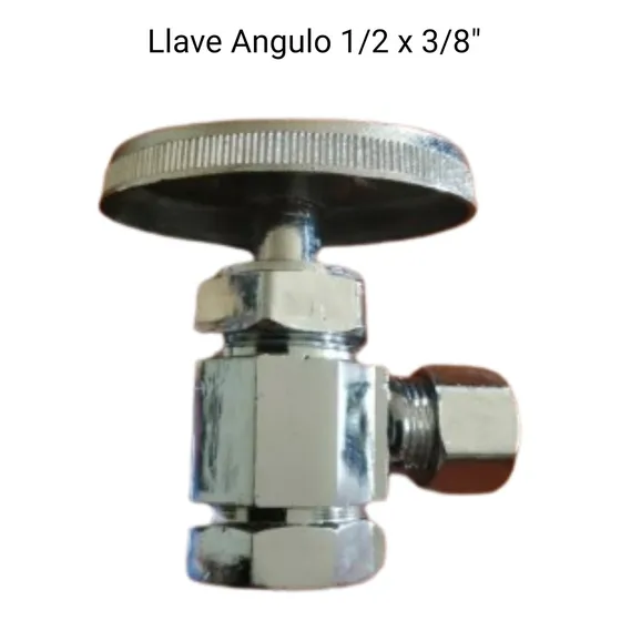 Llave De Arresto Angular 1/2 X 3/8 Griven Metálica 