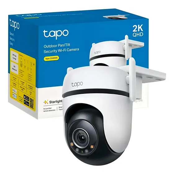 Cámara de Vigilancia Exterior TP-Link Tapo C520WS 2K QHD 4MP 360 Visión Nocturna a Color Starlight | Cuotas sin interés