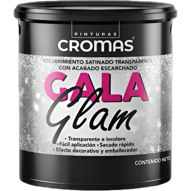Pintura Escarchada Gala Glam Cromas Cuarto De Galon