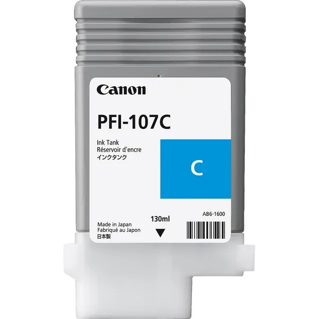 Tanque De Tinta Canon Pfi 107c Cyan 130ml Para Ipf 670 / /v