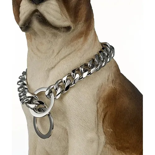 * Collar De Cadena For Perros Pitbull De Acero Inoxidable 15