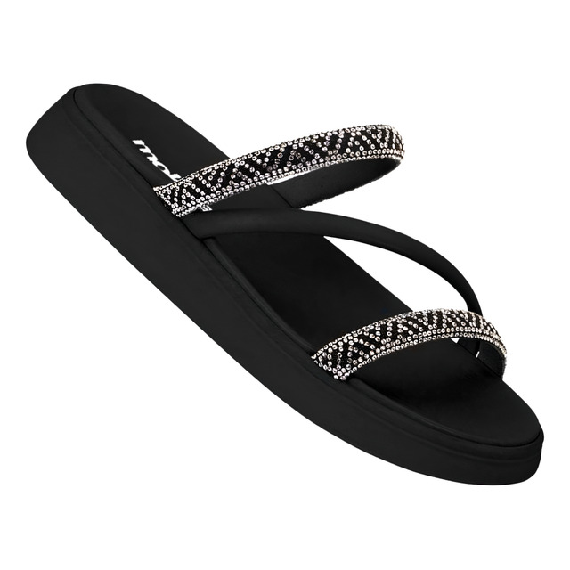 Sandália Feminina Brilho Strass Tendência Moleca Conforto Sandália Feminina Brilho Strass Tendência Moleca Conforto