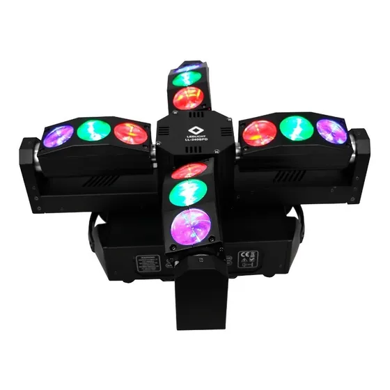 Mega Spider Beam Led 240w Ribalta Moving Aranha Rgbw  12x20w