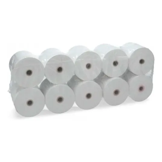 10 Rollo Termico Impresora 80mmx80mts Blanco Unidad