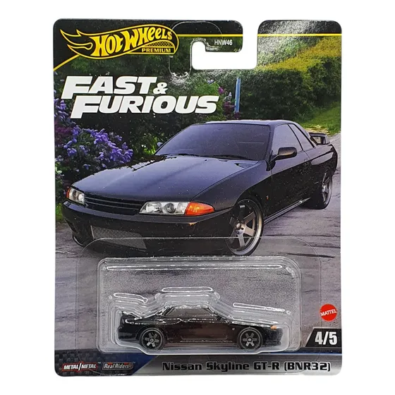 Nissan Skyline Gt-r Bnr32 Rápido y Furioso Hot Wheels 1/64 color negro