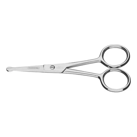 Tijera Para Cabello Y Uñas De Bebés Tramontina Acero Inox Color Plateado