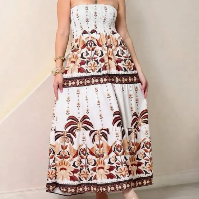 Vestido Tomara Que Caia Estampa Floral Tropical Blogueira