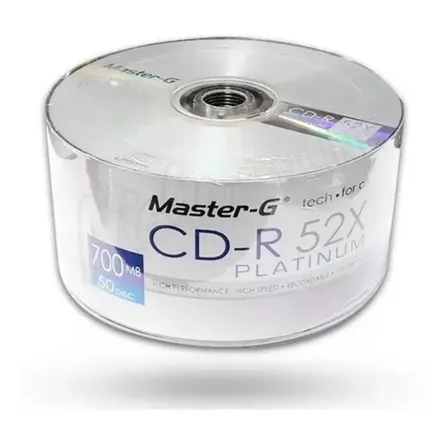 Cd Master-g  52x - Pack 50 Unidades