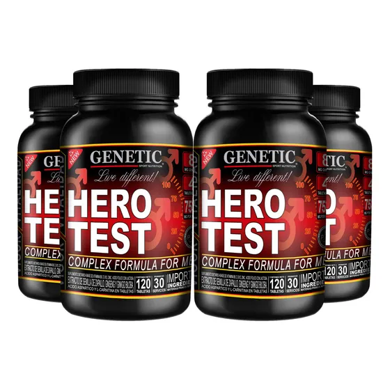 Hero Test Estimulante Sex Prohormonal Libido 4 Meses Genetic Sabor Neutro