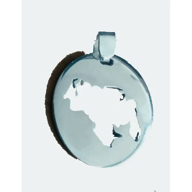Dije De Mapa De Venezuela En Plata. No Incluye Cadena.