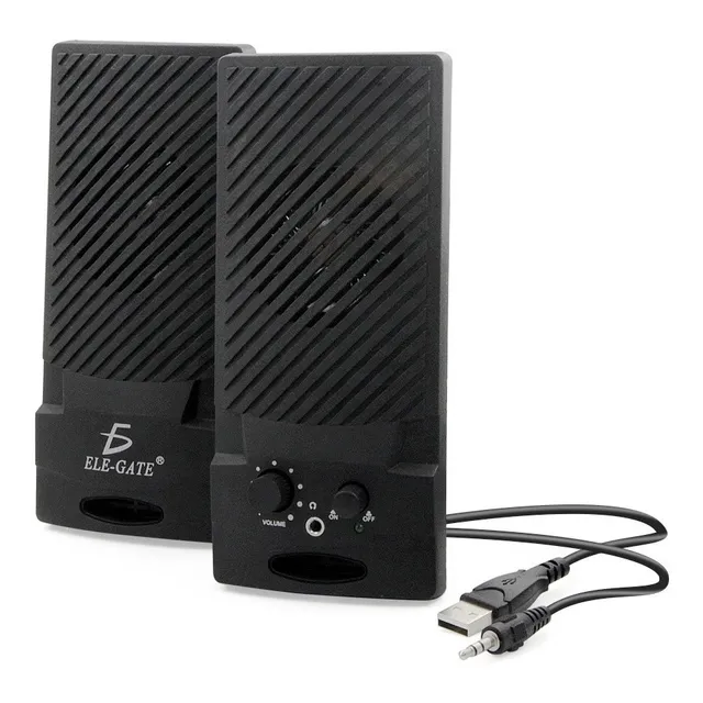Par De Bocinas Estereo 3.5mm Usb Y Plug Para Pc Laptops