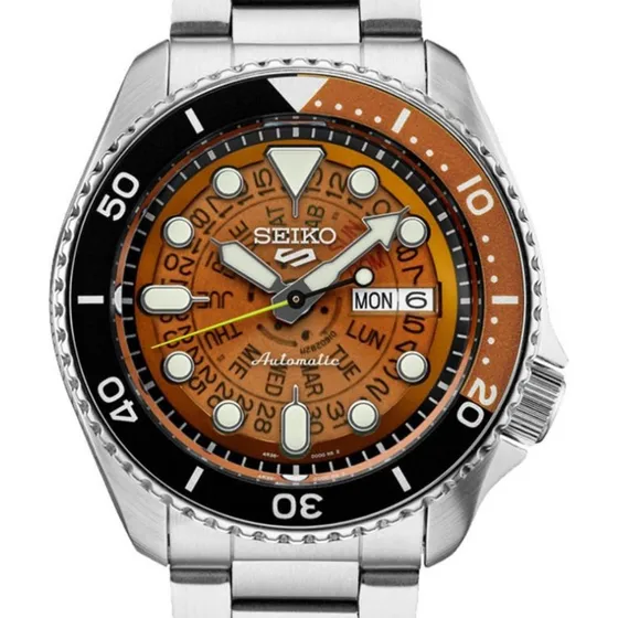Reloj Seiko Hombre Automatico Srpj47 Plateado Café Marrón
