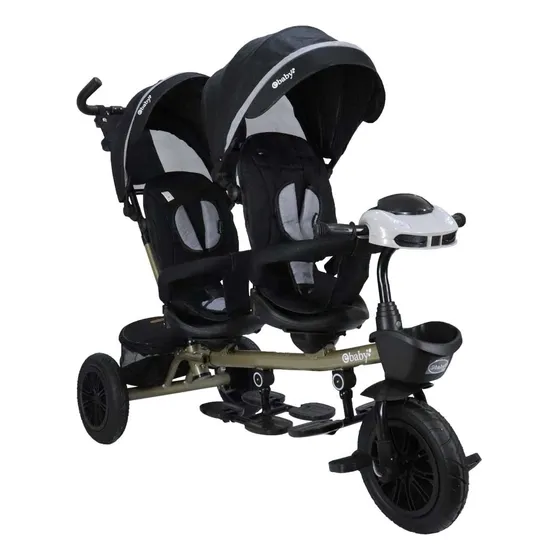 Triciclo Paseador Gemelar Multiposición Ebaby 302g