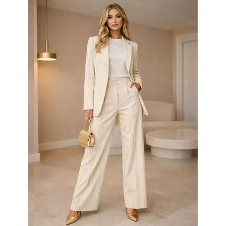 Conjunto Calça Blazer Alfaiataria Feminino Uniforme Social