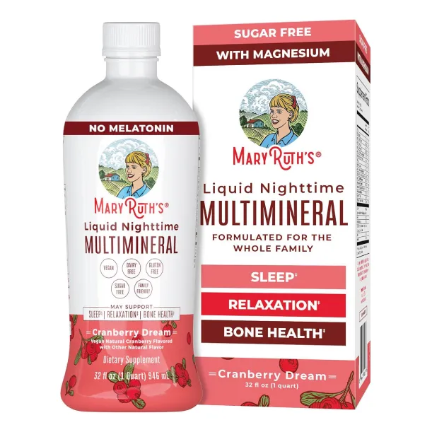 Nighttime Multimineral Liquid, Cranberry, 32 Oz Mary Ruths