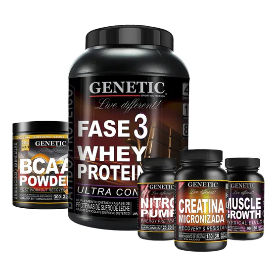 Combo Anabol 5 Ena Crecimiento Muscular Creatina + Proteinas