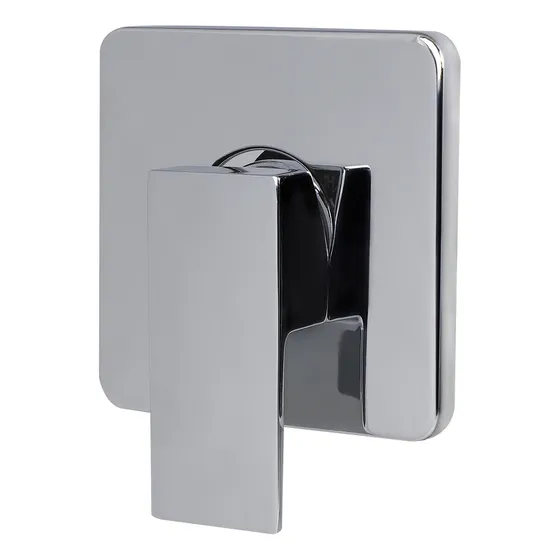 Misturador Monocomando Quadrado Registro Chuveiro Cromado Acabamento Brilhante