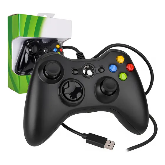 Controle Para Xbox 360 Tv/pc/android Joystick Com Fio