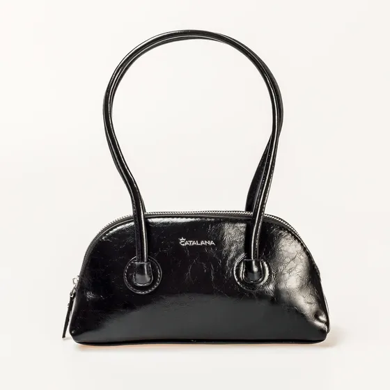 Cartera Mujer Mini Bolso Baguette Eco Cuero Negro Negro