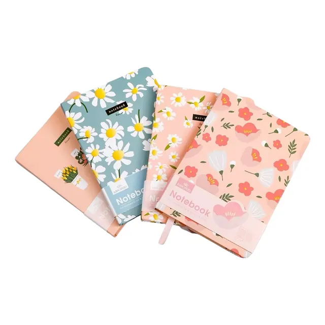 Agendas Notebook Mikirei Medianas Tapa Dura Flores