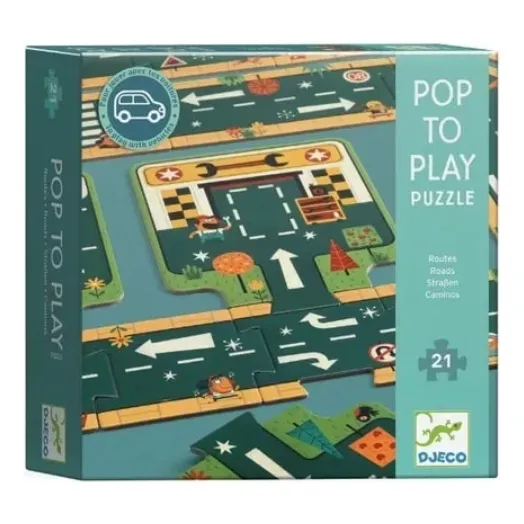Puzzle - Pop To Play -caminos - Djeco - 