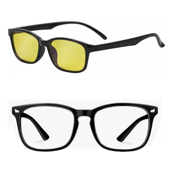Lentes Anti Luz Azul Computadora Pc Gamer Y Transparente X2