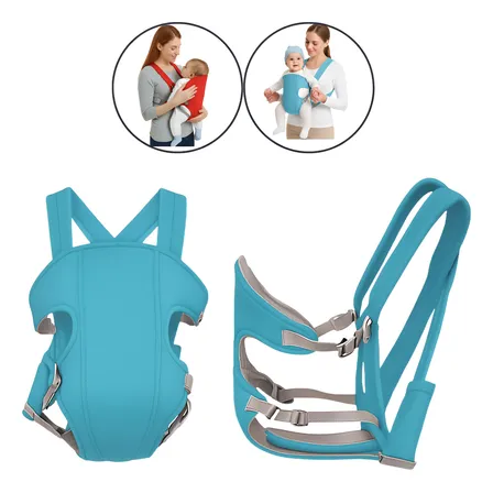 Canguru Porta Bebê Carregador Sling Cadeirinha Ergonômico Azul-celeste