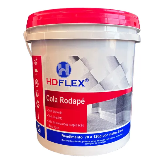 Cola 5kg Para Rodapé Poliestireno Mdf Madeira Colagem Rápida
