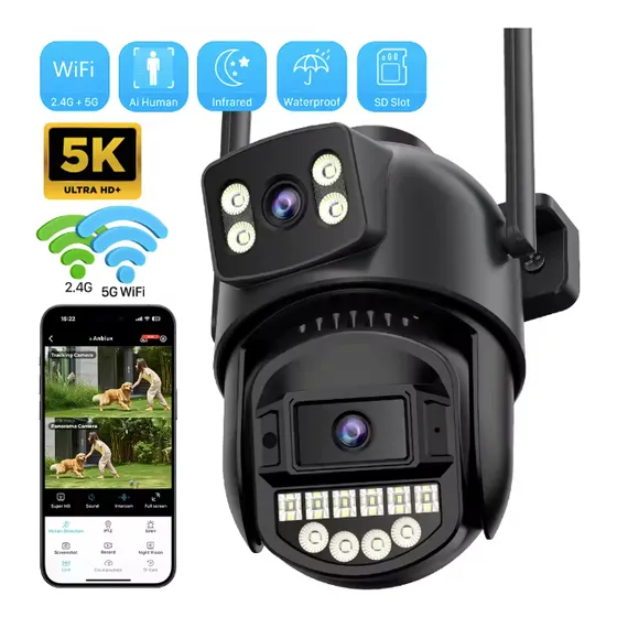 Cámara Ptz 4k 8mp Hd Wifi Para Exteriores