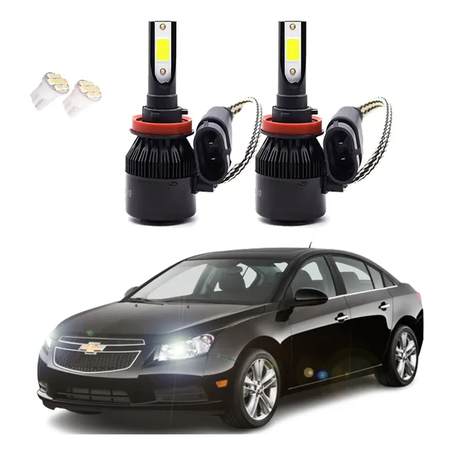 Kit Lâmpadas Tech One 8000k Farol Milha Cruze 2011 2012 2013