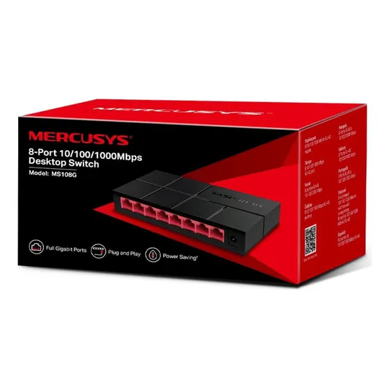 Switch Mercusys 8 Puertos Gigabit 10/100/1000 Mpbs