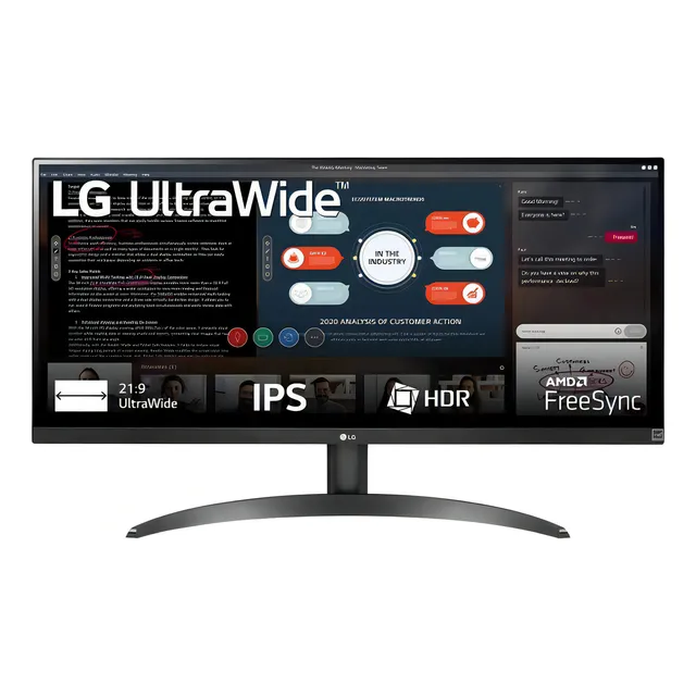 Monitor Gamer LG con pantalla de 25.7" 75Hz 120V y resolución WFHD