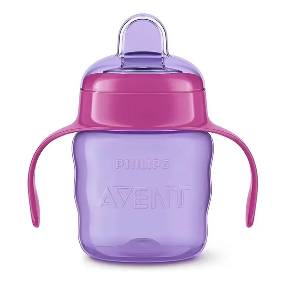 Vaso Transition para bebés, 200 ml, color rosa de Philips Avent