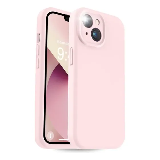Carcasa Silicona Slim Antihuellas Para iPhone 13 \u002Fpro \u002Fmax Color Rosa | Cuotas sin interés
