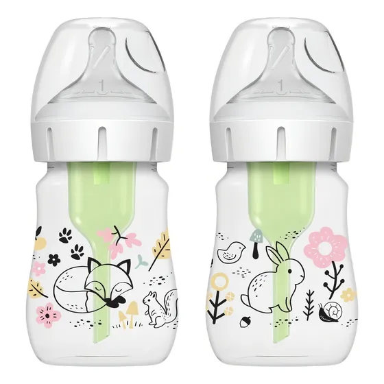 Set 2 Teteros Option+ Ba 5oz Decorado Bosque - Dr. Browns Color Diseño de Bosque Color Rosa