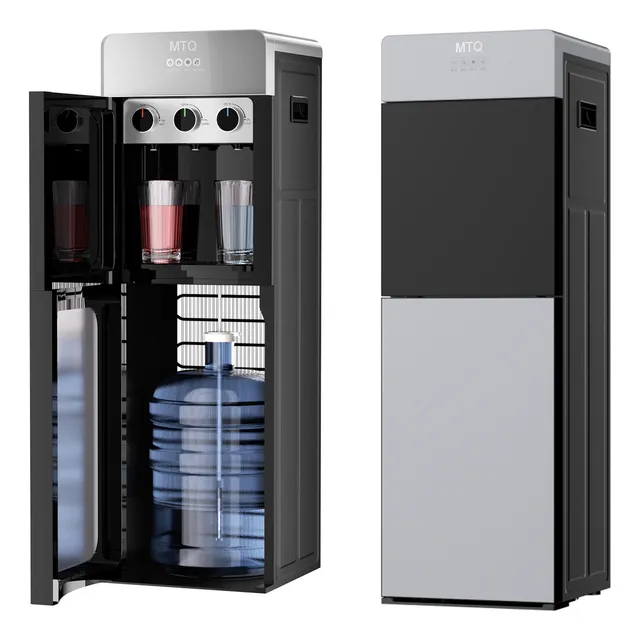 Dispensador De Agua Enfriador Garrafon Oculto Despachador 3 Llaves Fria Caliente Templada Plateado Electrico