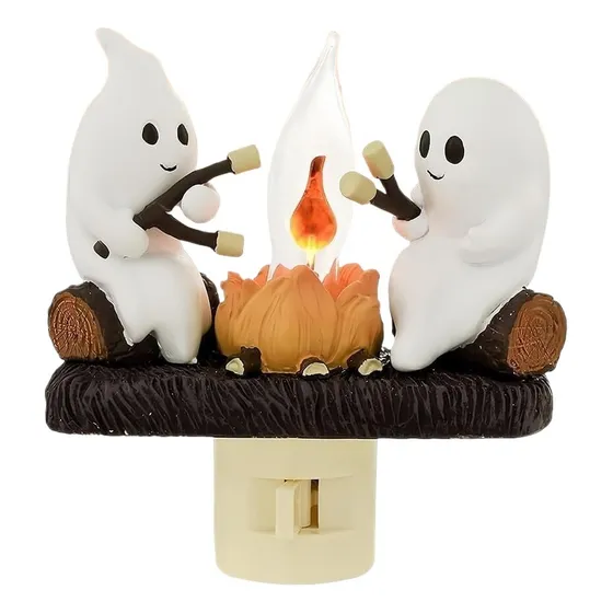 Ghost Campfire Flickering Nightlight Halloween Decoracion