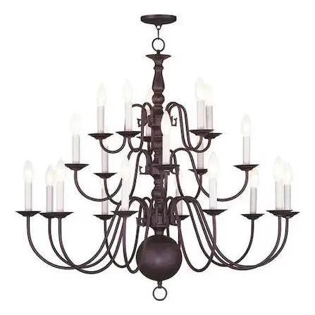 Livex Lighting 5019-07  20 Light Bronze Chandelier
