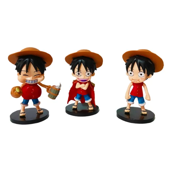 Super Colección De One Piece X3 Luffys Juguetería Para Niños
