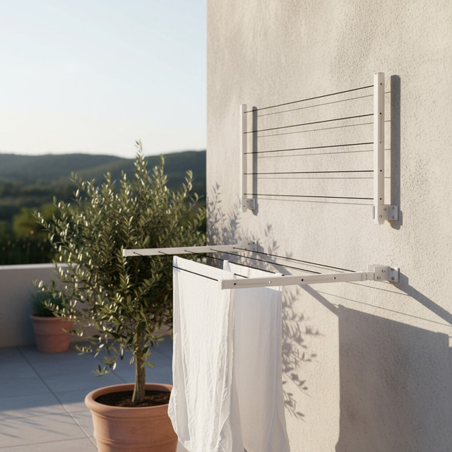 Varal Retrátil 60kg Parede Reforçado Dobrável Apartamento Varal Retrátil 60kg Parede Reforçado Dobrável Apartamento