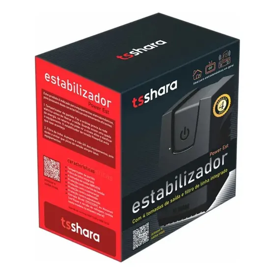 Estabilizador Ts Shara Powerest Home 500va 115/220 - 9016 Cor Preto